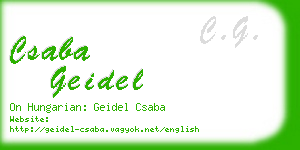 csaba geidel business card